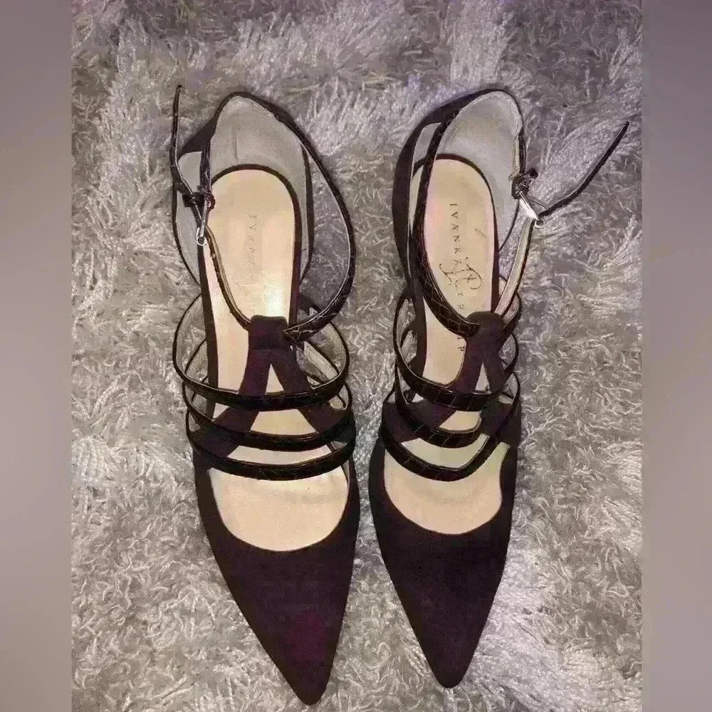 IVANKA TRUMP purple suede pumps size 8M - Picture 2 of 11